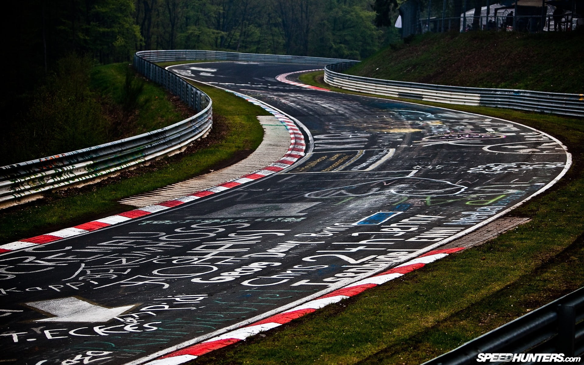 gray and red racetrack nurburgring race tracks road graffiti 2k
