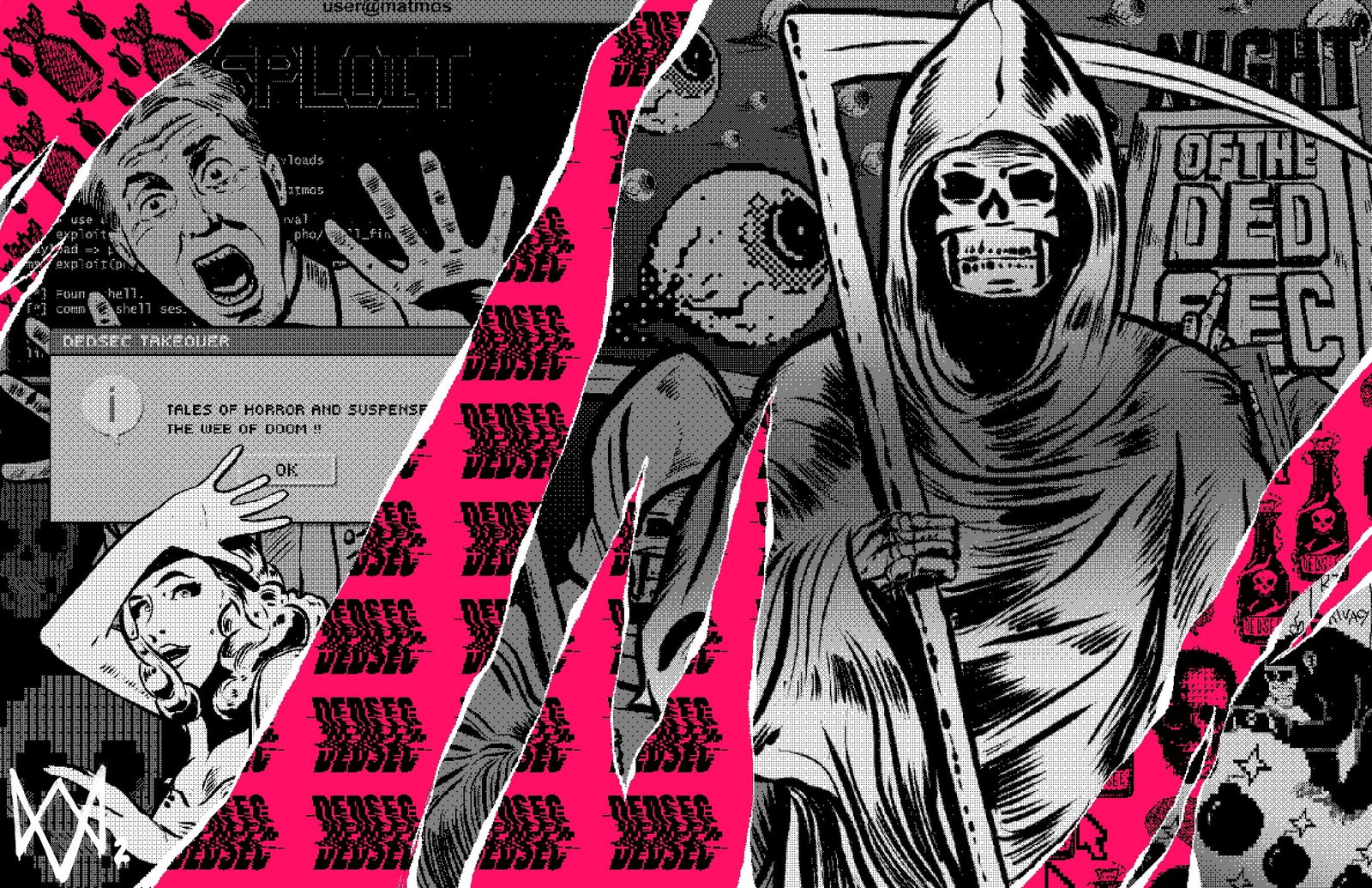 Grim Reaper comic book Watch Dogs DEDSEC gamers PC gaming 99 2k