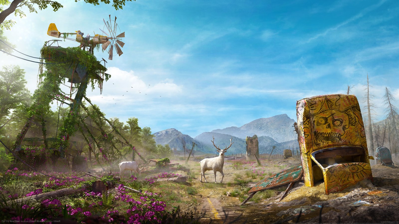 video games digital art abandoned deer Far Cry New Dawn 2k 4k 5k