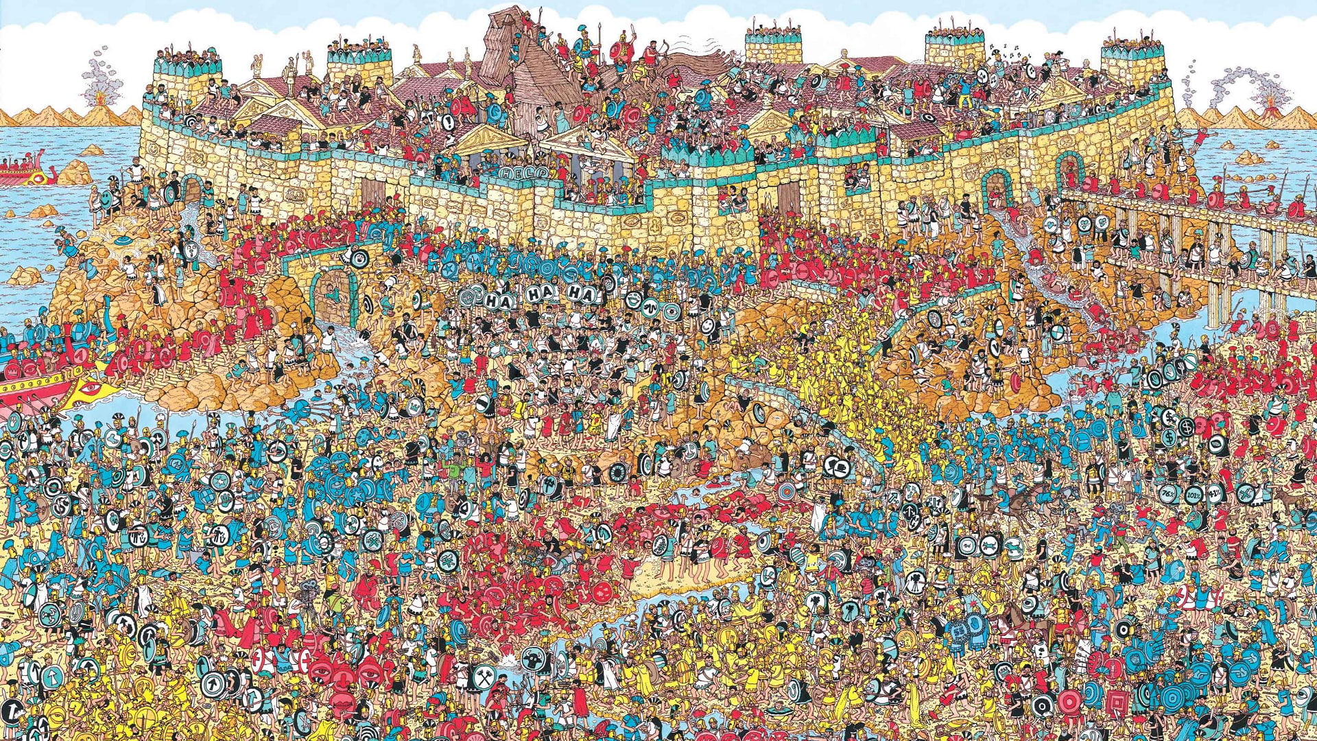 Waldo puzzles Where s Wally multi colored backgrounds no people 33 2k