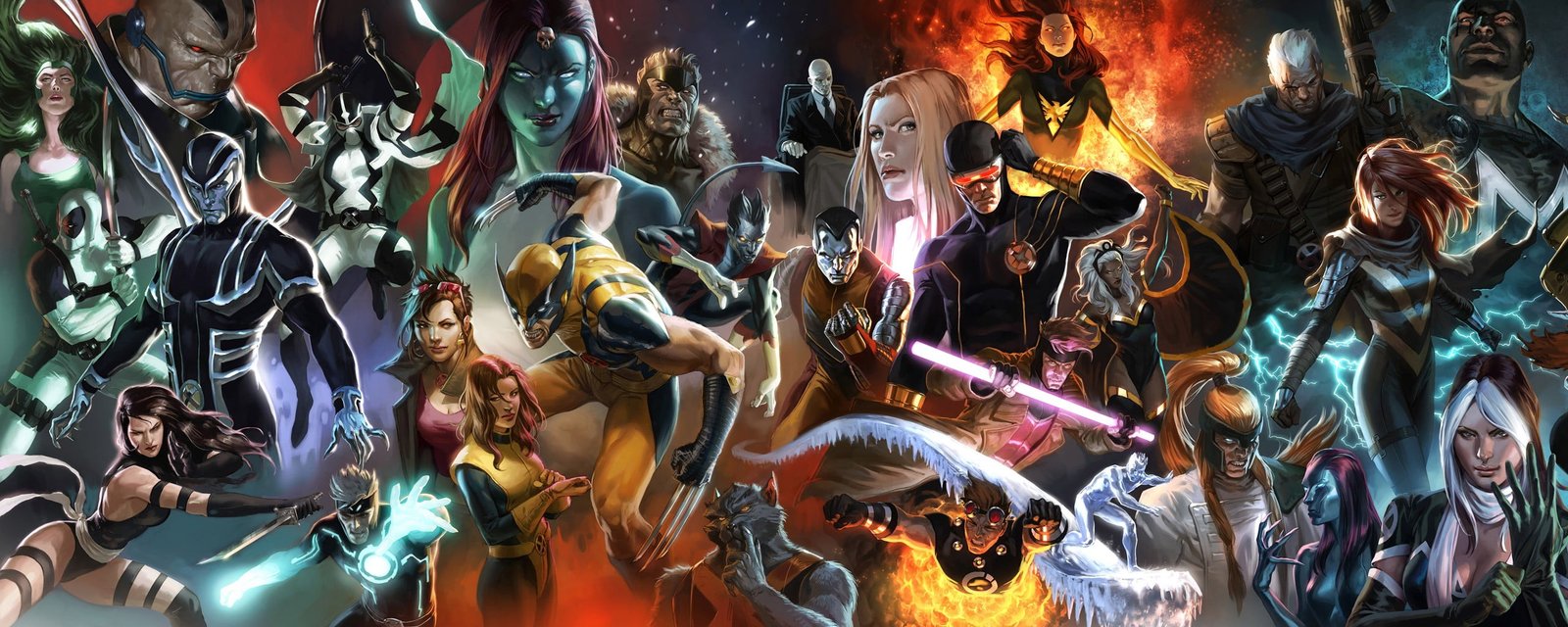 characters wallpaper comics Marvel Comics Wolverine Cyclops 2k