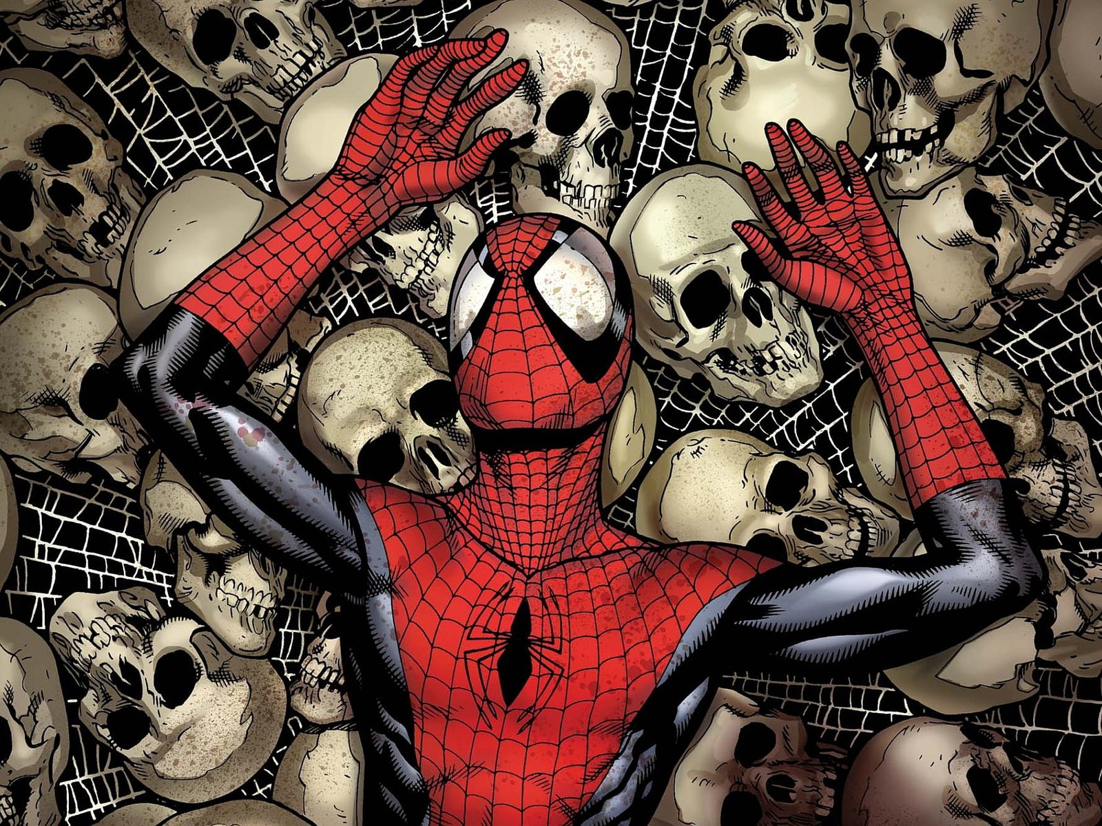 comics man skulls spider spiderman superhero 2k