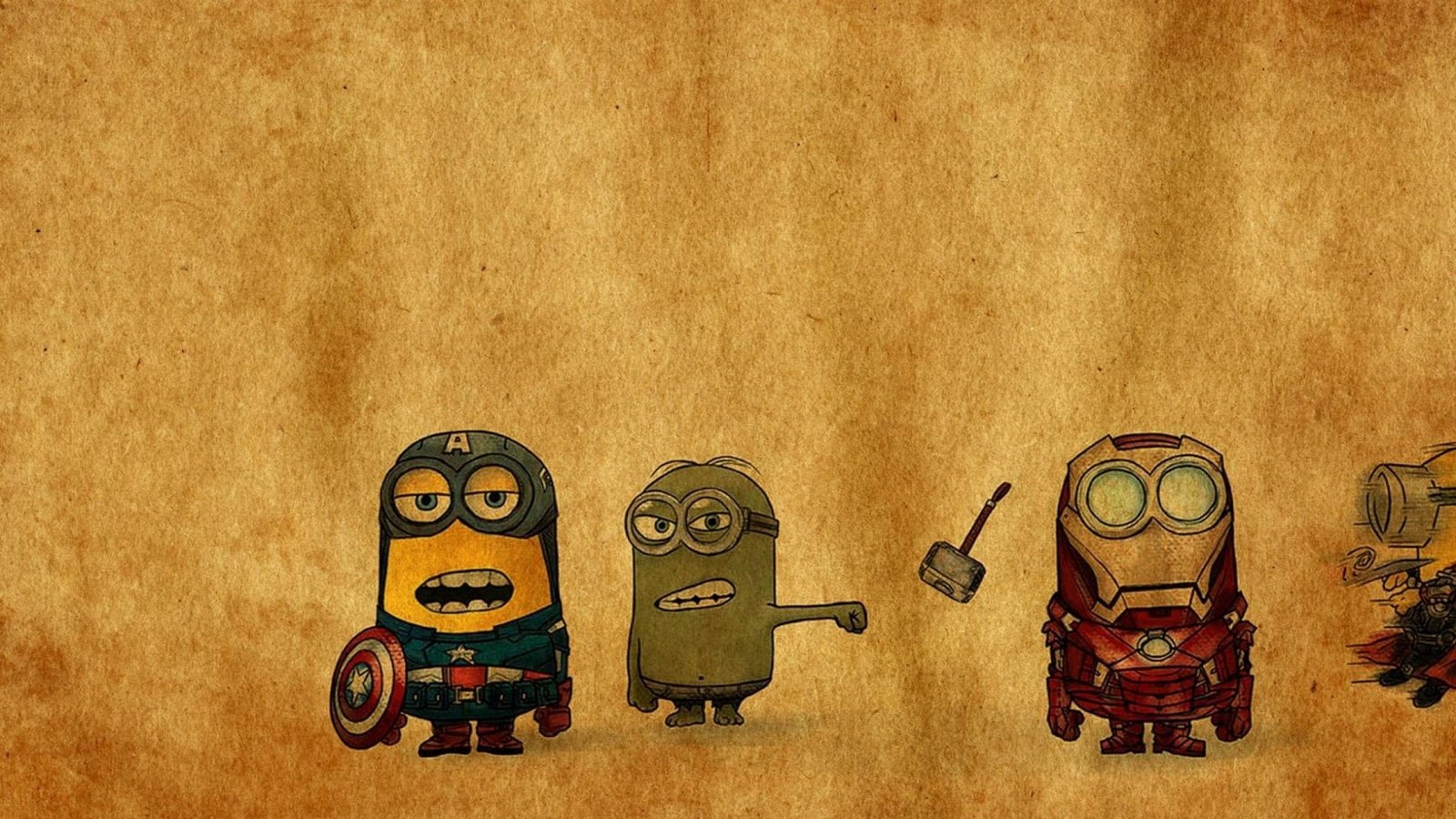 Minions wallpaper digital superhero The Avengers 76 2k