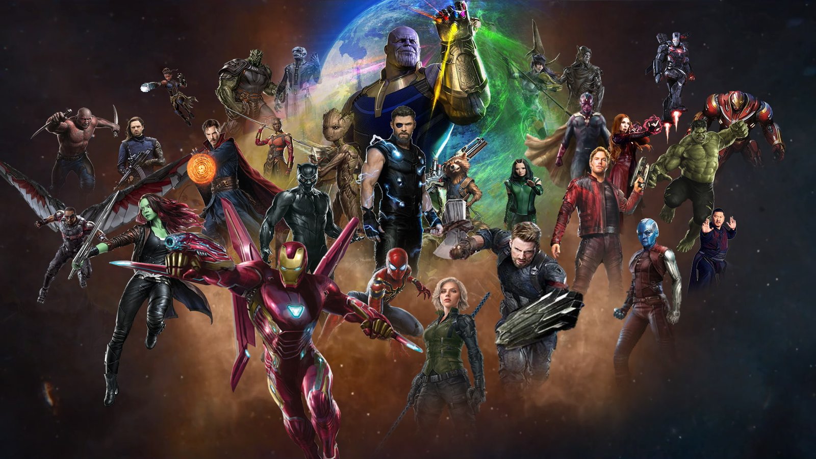 Movie Avengers Infinity War Anthony Mackie Benedict Cumberbatch 2k