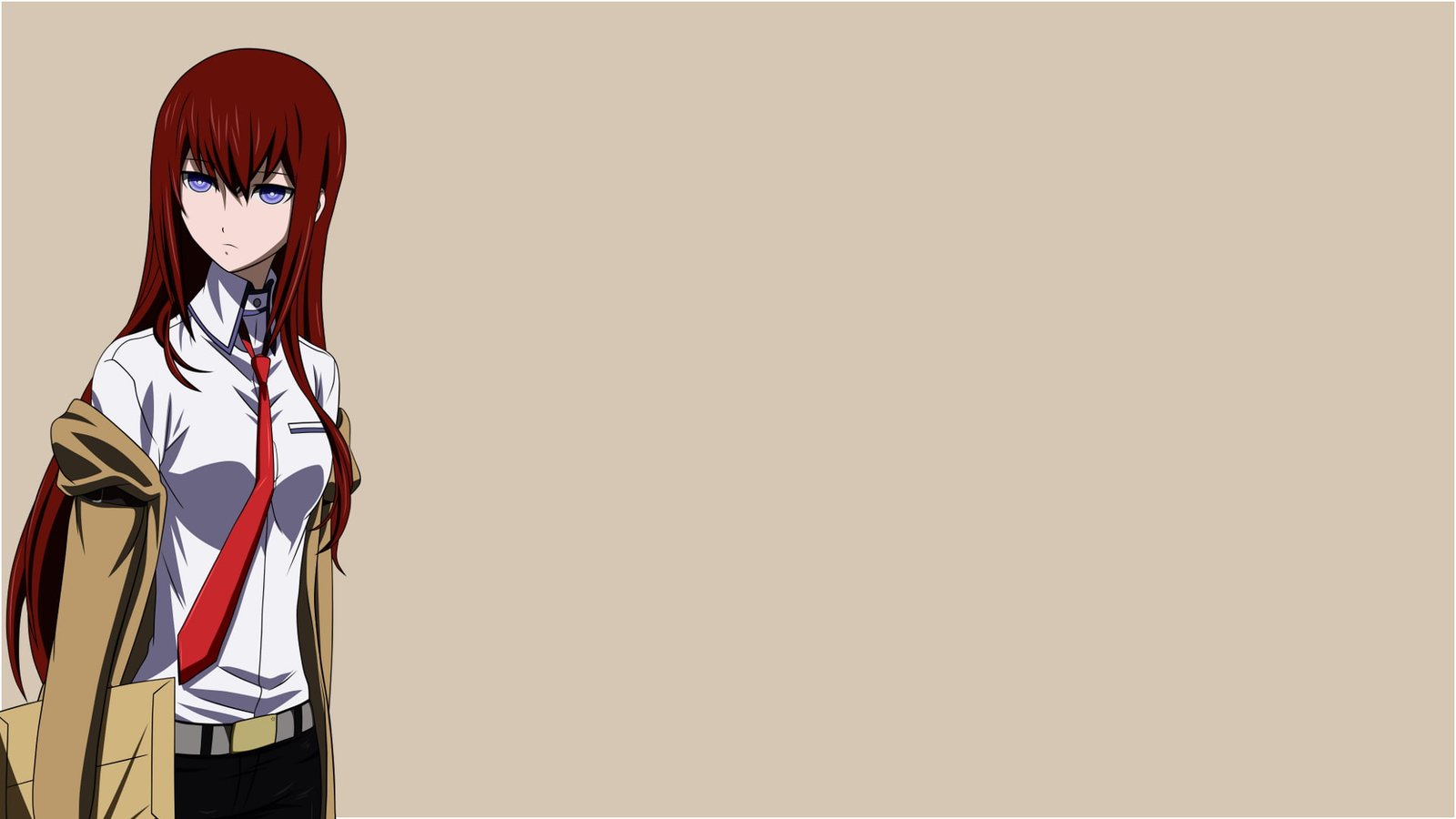 Steins;Gate Makise Kurisu anime one person copy space young adult 2k