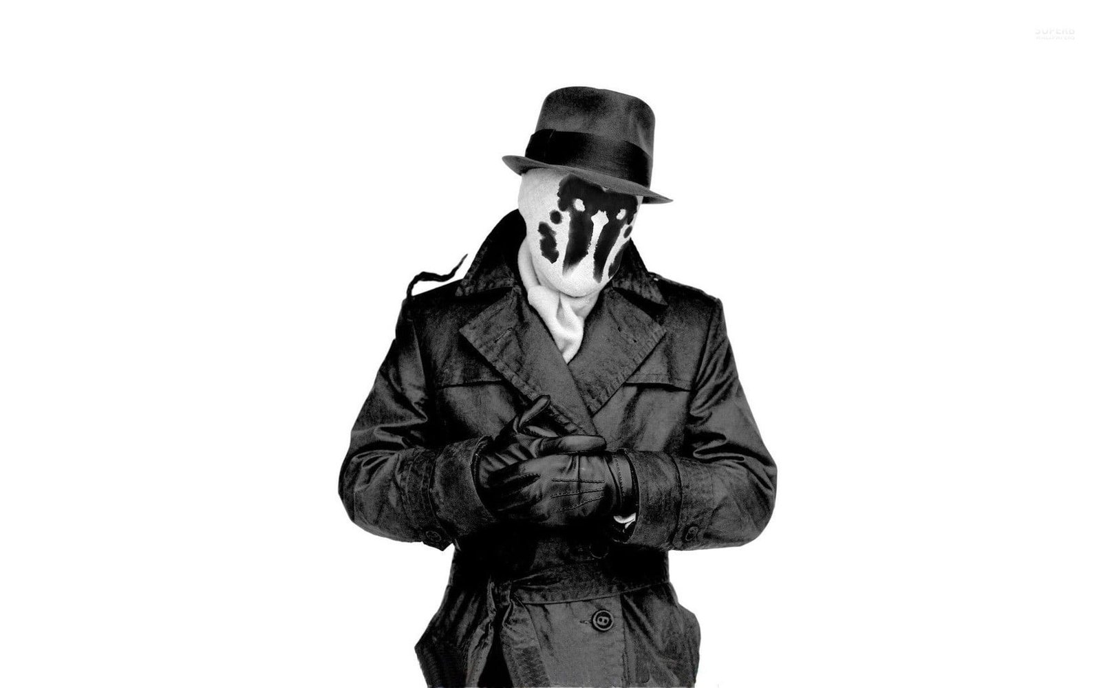 superhero character Watchmen Rorschach movies studio shot 2k