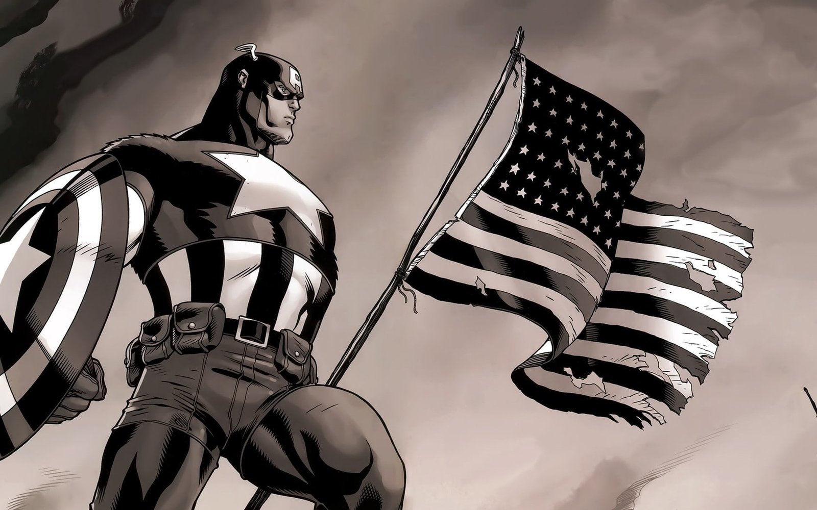 Captain America superhero shield costumes American flag 2k
