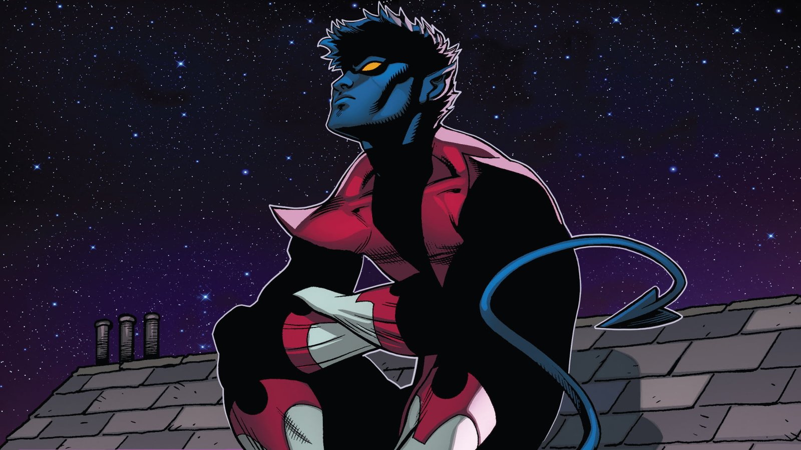 cartoon character digital wallpaper Nightcrawler Marvel Comics 2k