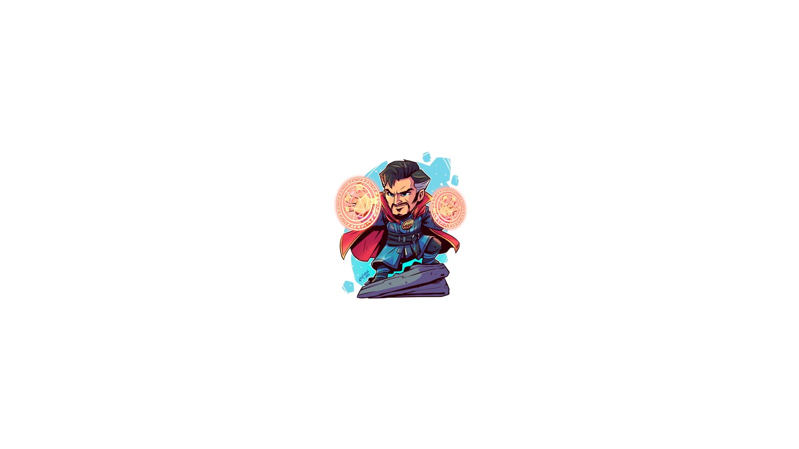 Dr Strange Marvel Comics chibi minimalism Heroes 2k 4k