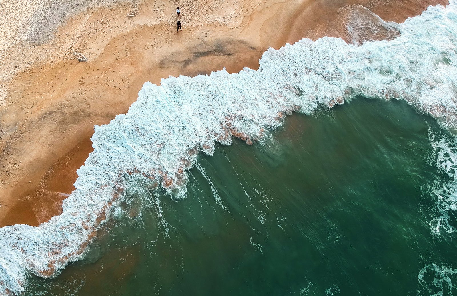 Seawaves on Sands android wallpaper beach bird s eye view 2k