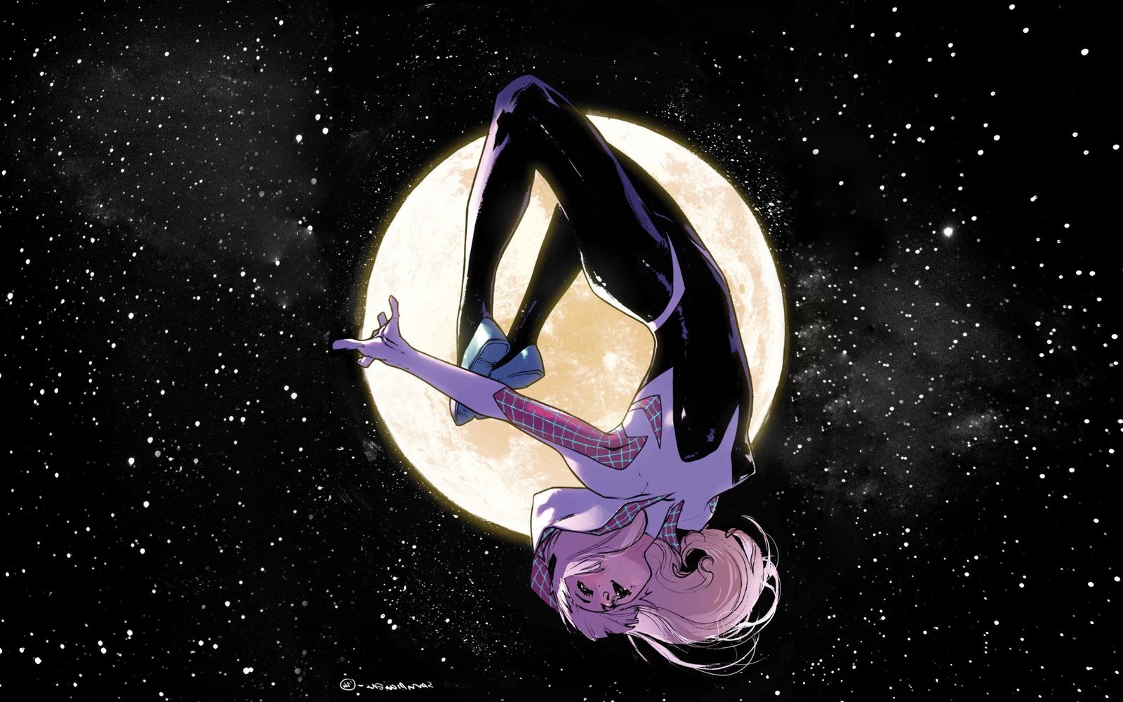 Stars The moon Blonde Hair Costume Hero Comic Hood Superhero 2k