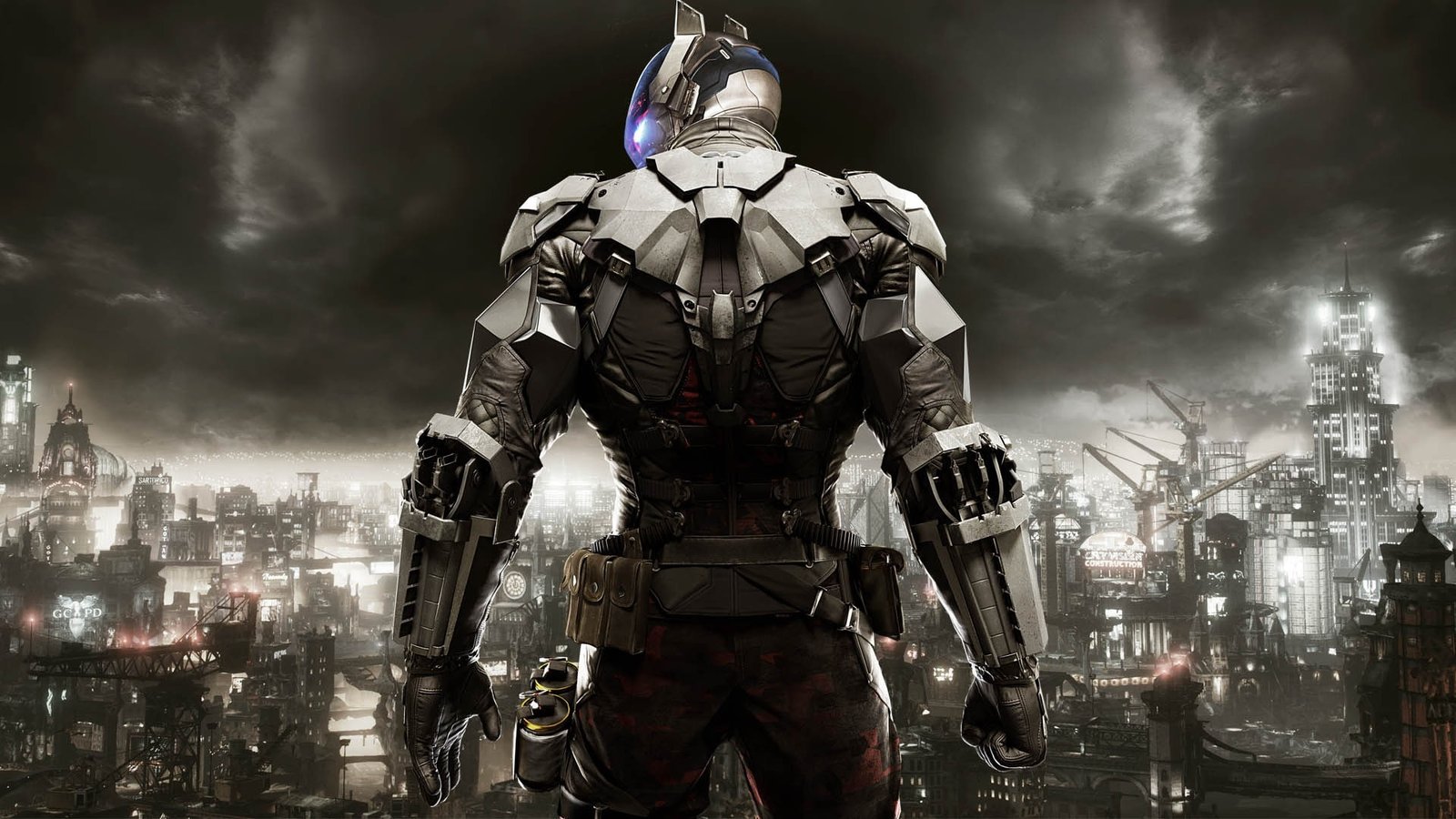 superhero artwork Batman video games men cityscape Arkham Knight 2k