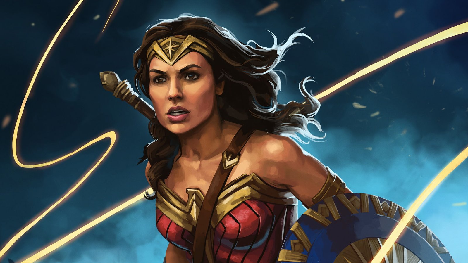 wonder woman illustration hd artwork digital art artstation 2k