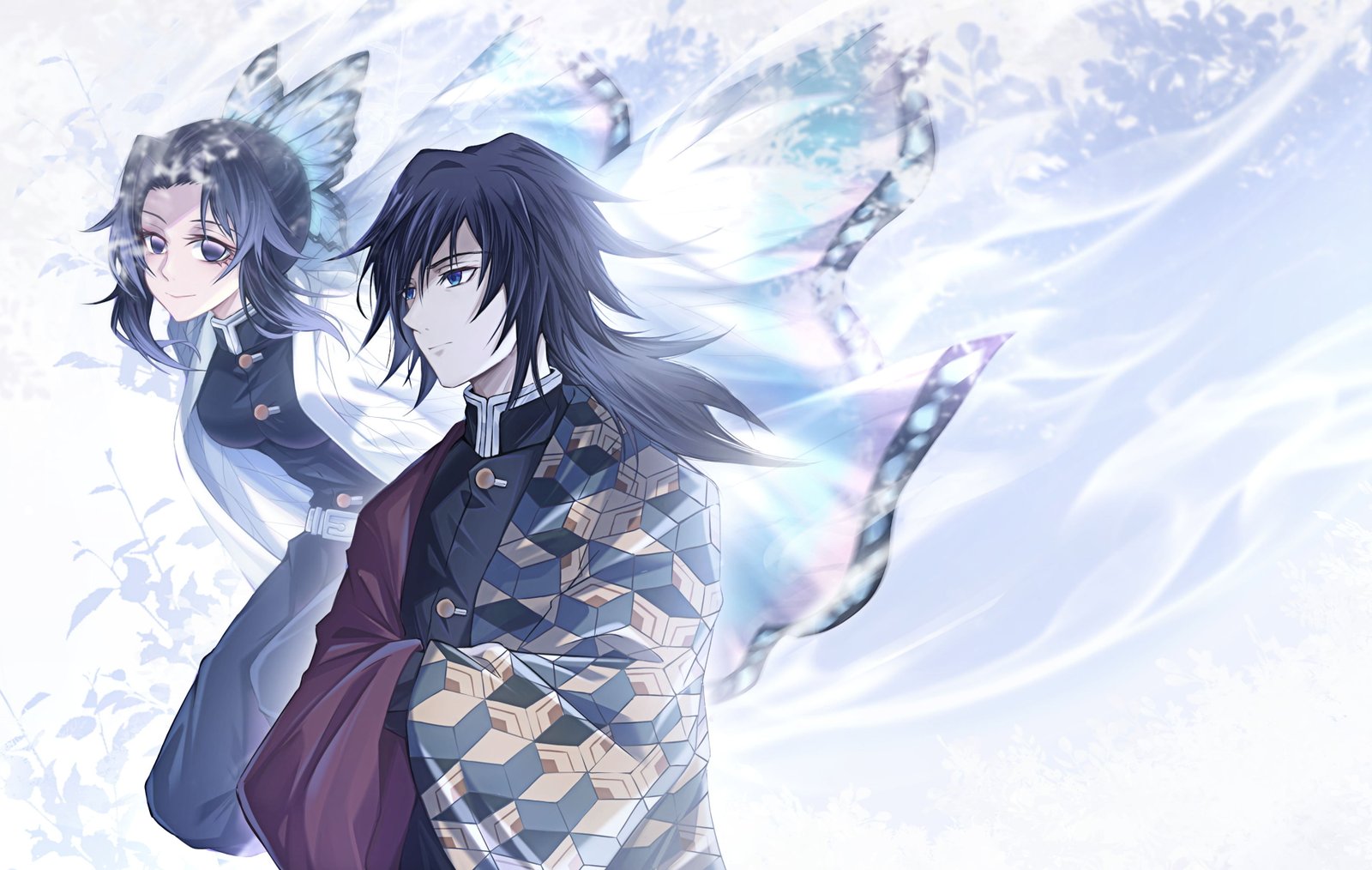 Anime Demon Slayer Kimetsu no Yaiba Giyuu Tomioka Shinobu Kochou 2k 4k