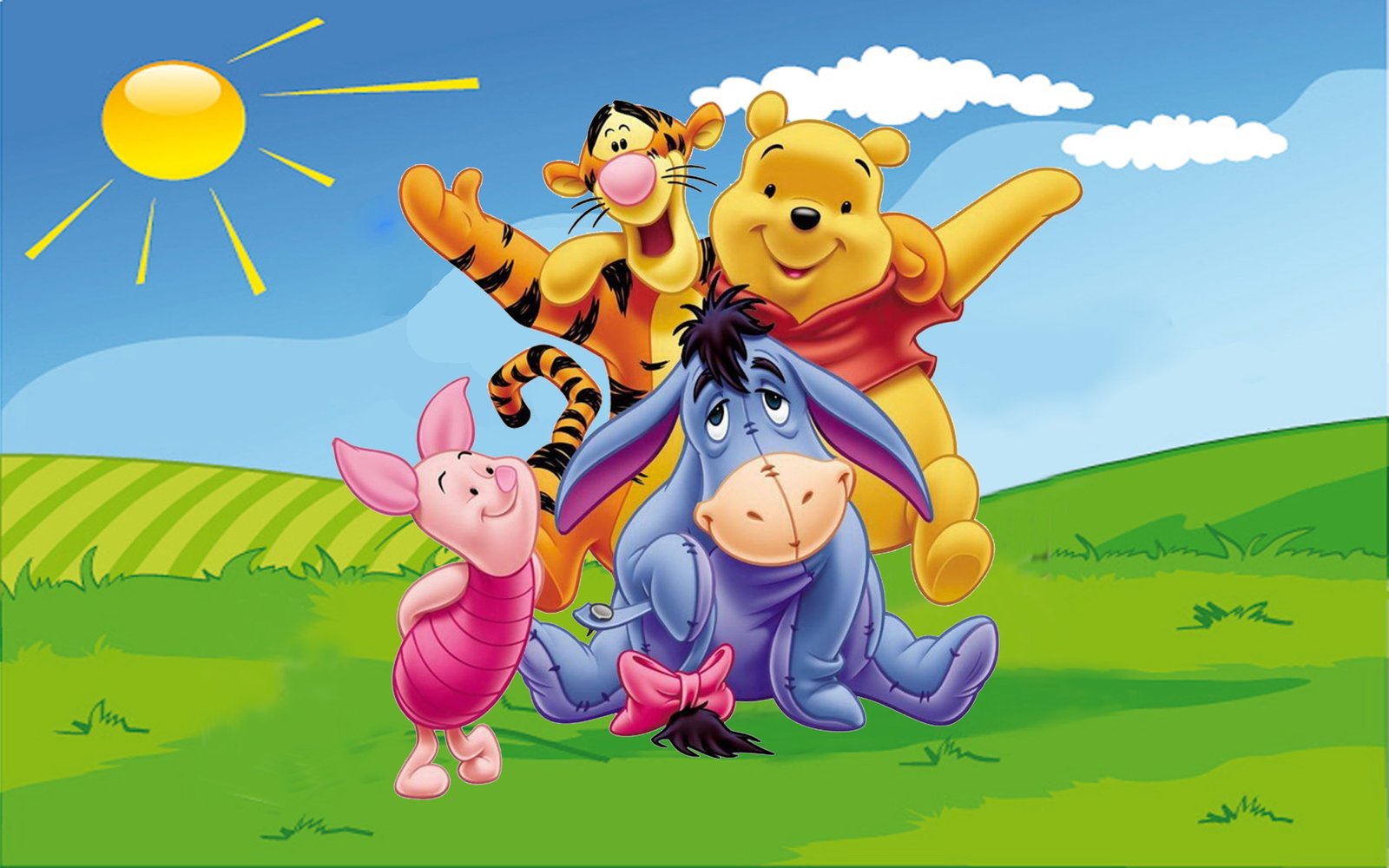 Winnie The Pooh Tigger Piglet Eeyore Gray Donkey Desktop Hd Wallpaper For Pc Tablet And Mobile Download 2k 4k
