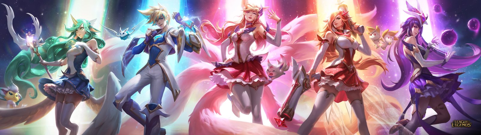 women wearing assorted color dresses digital wallpaper Soraka 2k 4k