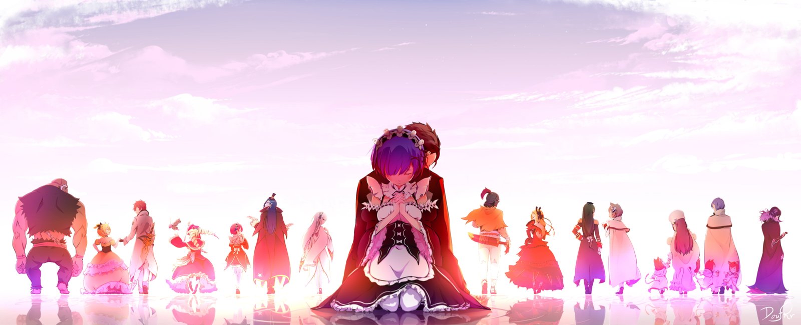 anime digital wallpaper girls Re Zero Kara Hajimeru Isekai Seikatsu 2k 4k 5k