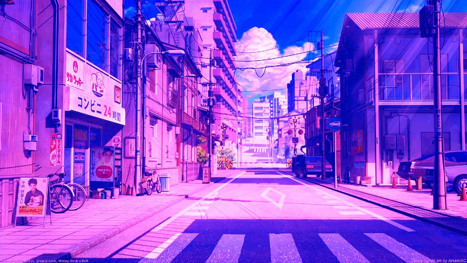 city pop vaporwave Japan anime digital 2k