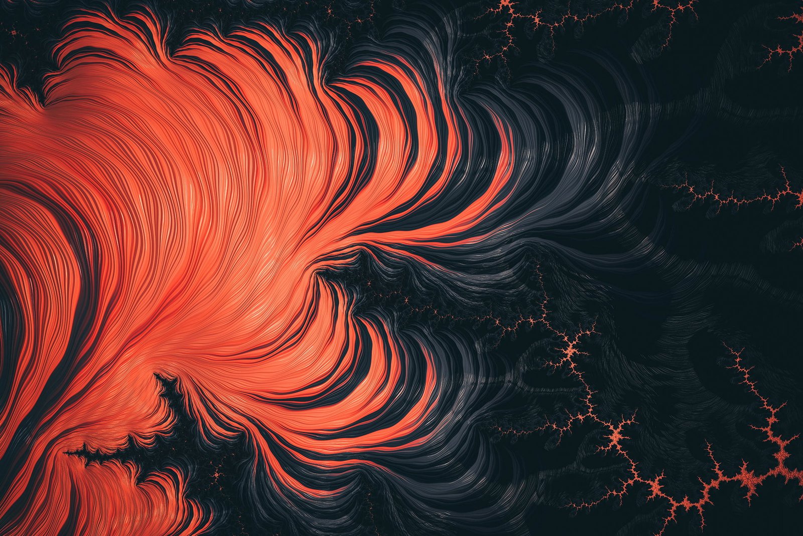 orange and black abstract painting minimalism backgound texture 2k