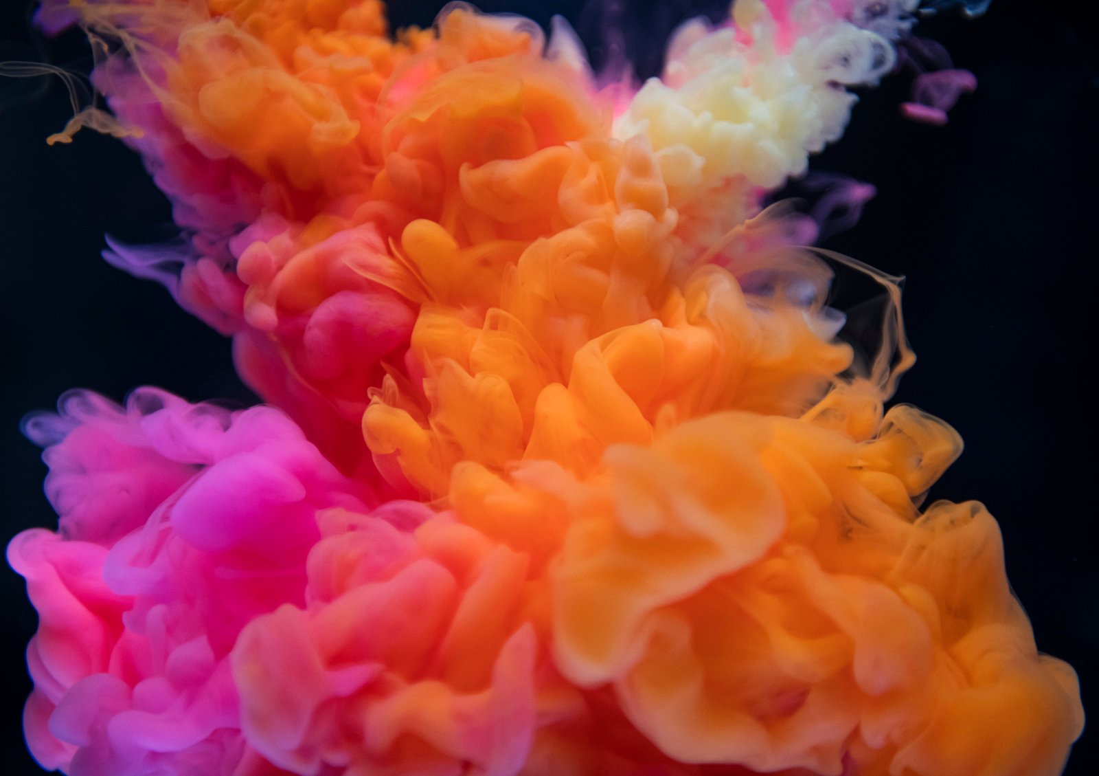 Orange White and Pink Smoke Digital Wallpaper art artistic 2k 4k
