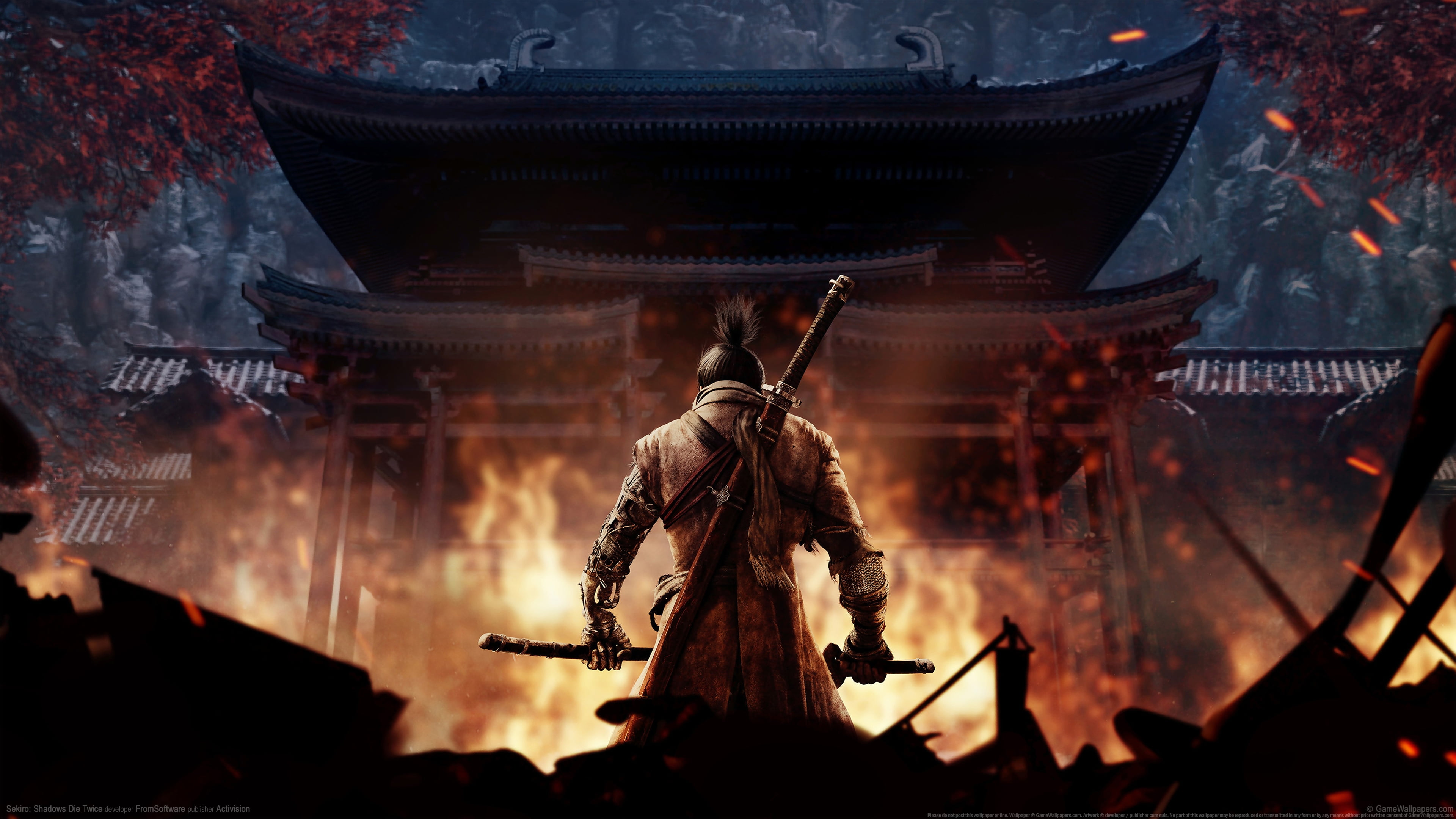 Sekiro Shadows Die Twice samurai video games Video Game Art 2k 4k