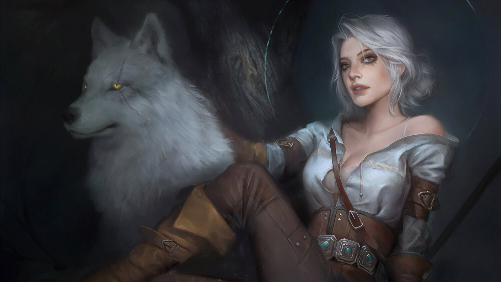 digital art artwork video games women Ciri Cirilla Fiona Elen Riannon 2k 4k