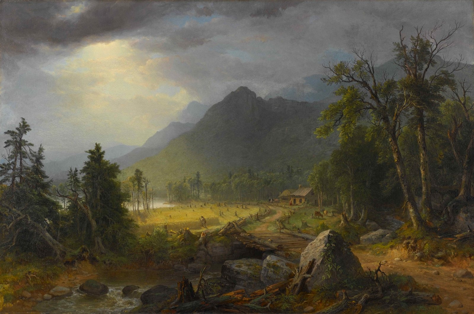 mountain painting asher durand art artistic artistry oil on canvas 2k