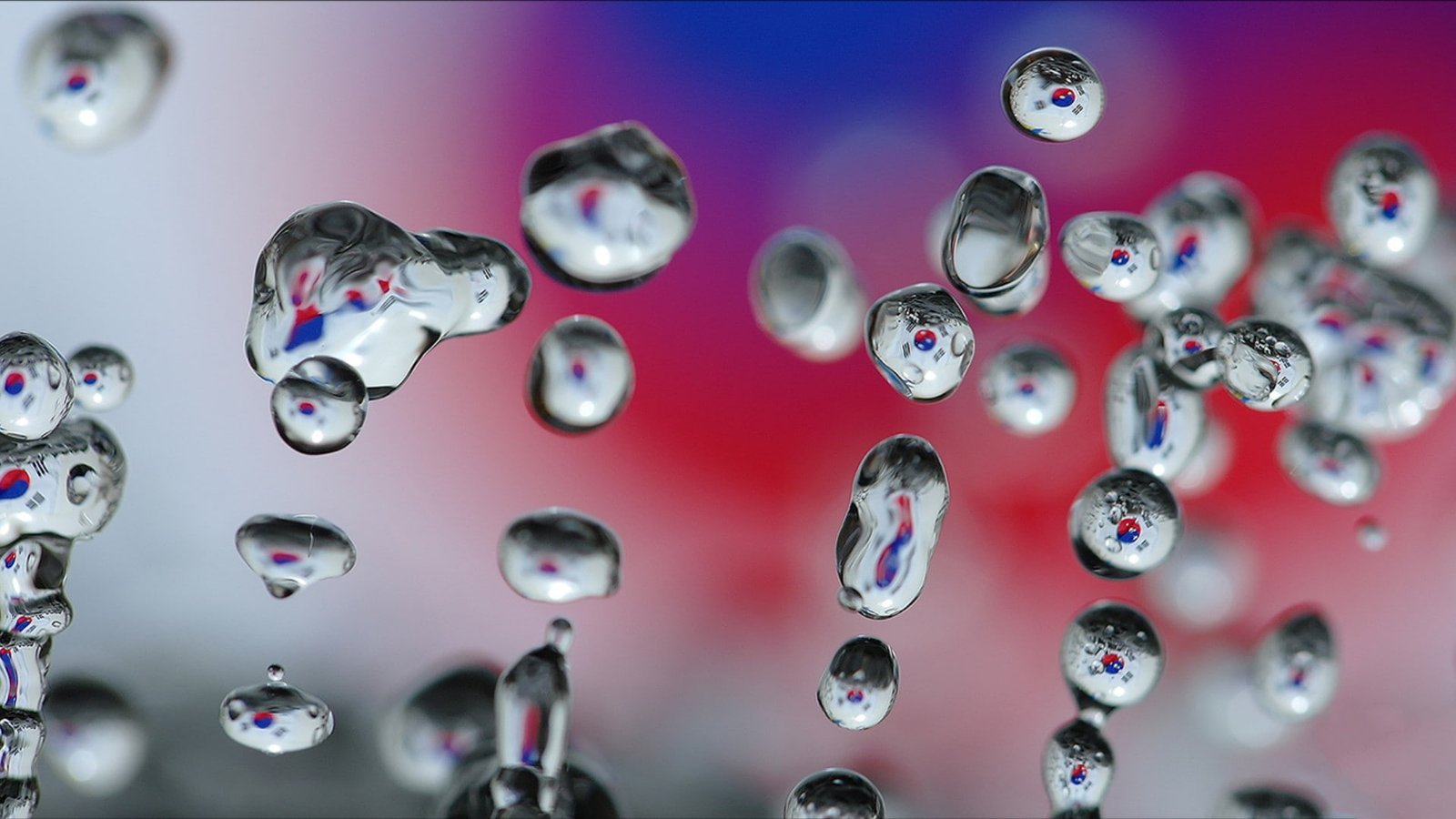 asian south korea flag korean water drops taegeukgi bubble 2k
