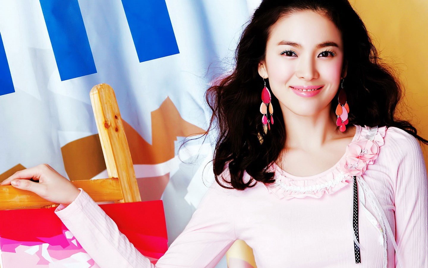 song hye kyo portrait looking at camera smiling one person 50