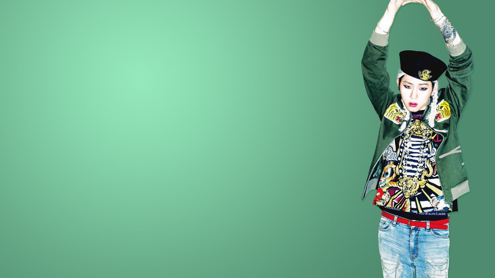 zico blockb asian korean colored background copy space studio shot 2k