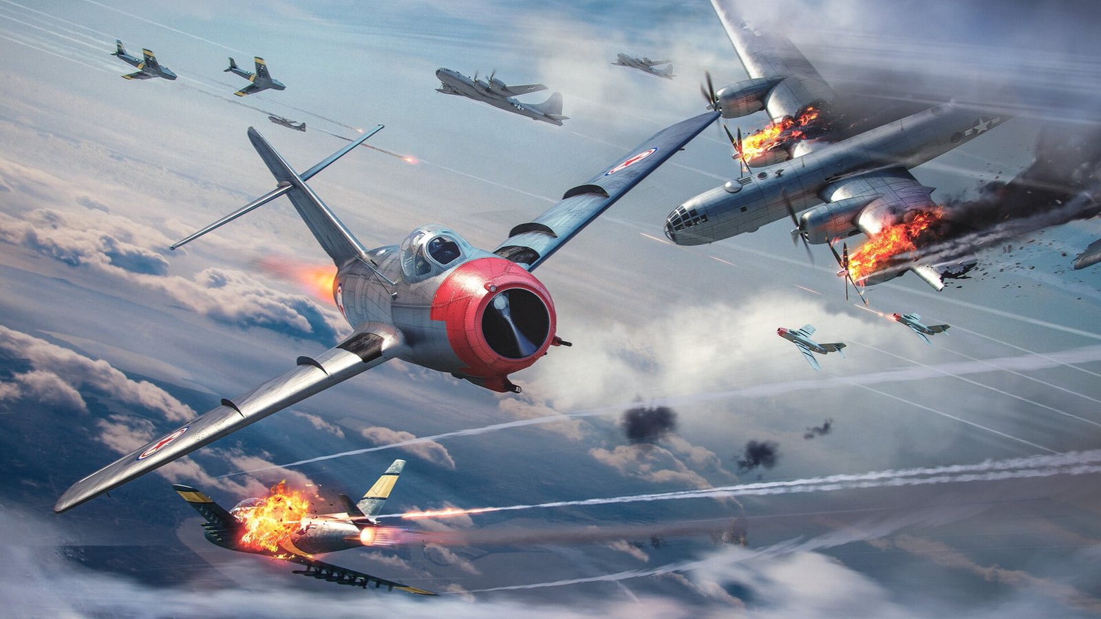 The sky plane Fire War Fighter USA Flame Superfortress 2k