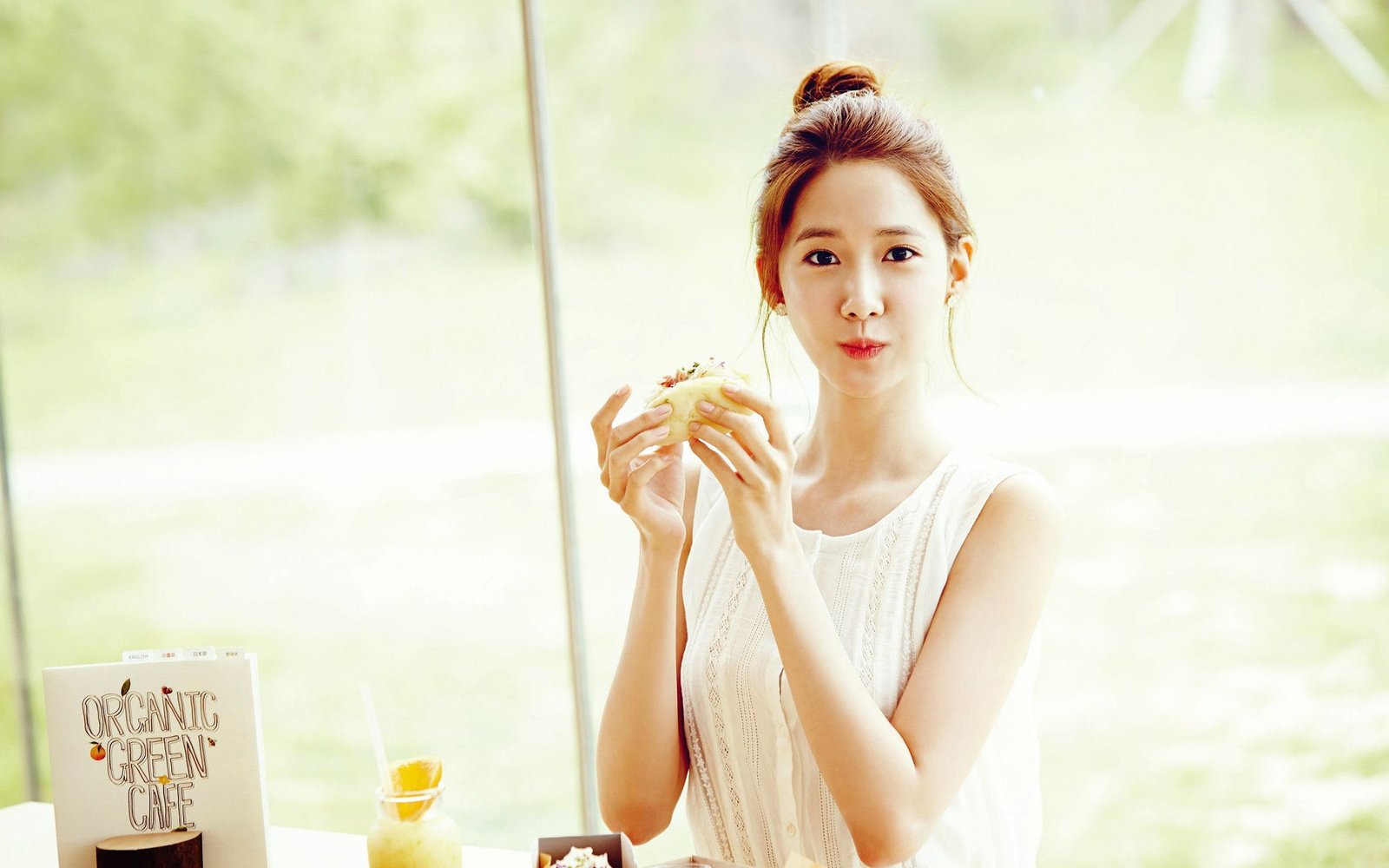Yoona Korean Girls Generation HD Photo Wallpaper 0 women s white sleeveless top 2k