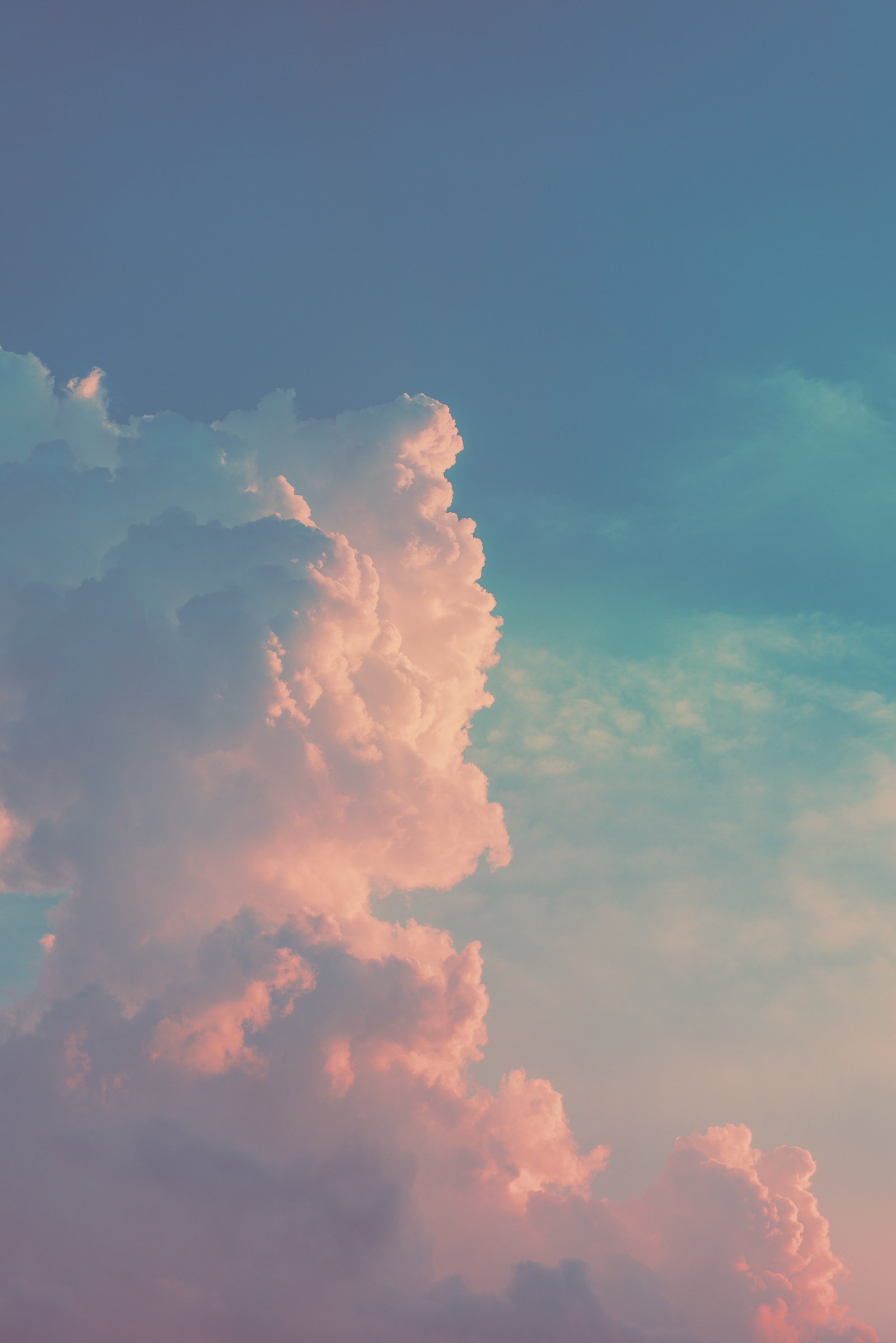cloud pastle blue pink calm fluffy marshmellow nature 2k 4k 5k