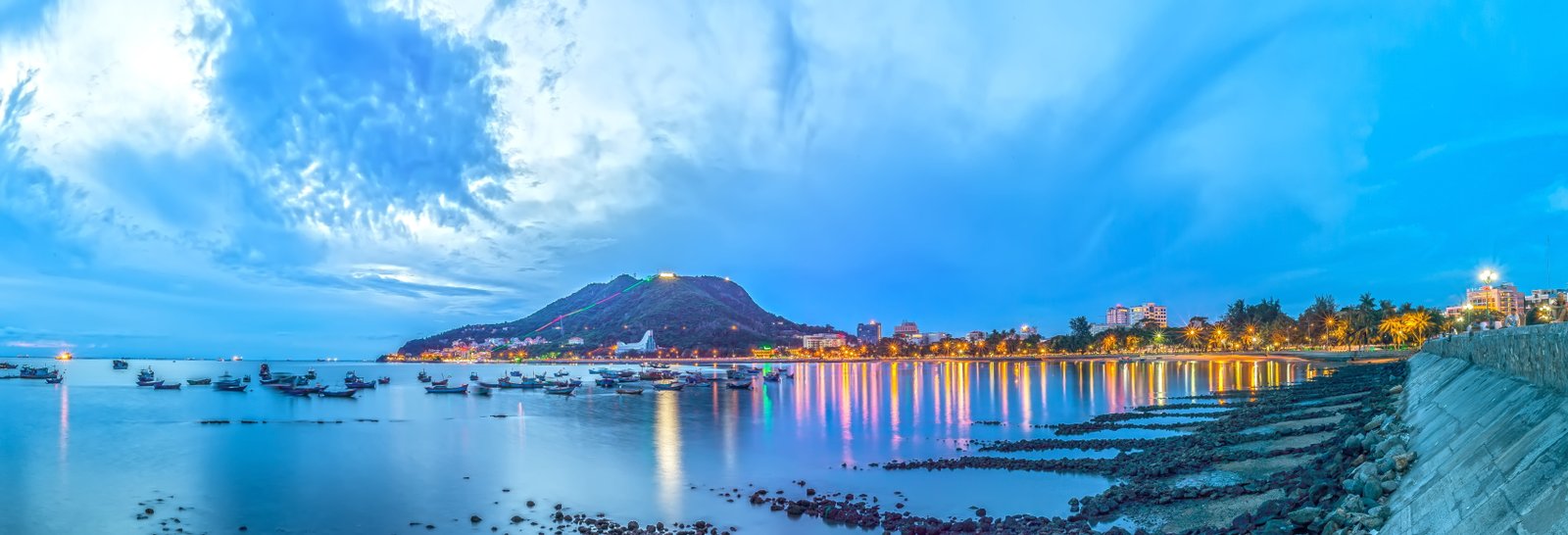 panoramic photo a volcano near water vung tau panorama scenery 2k 4k 5k