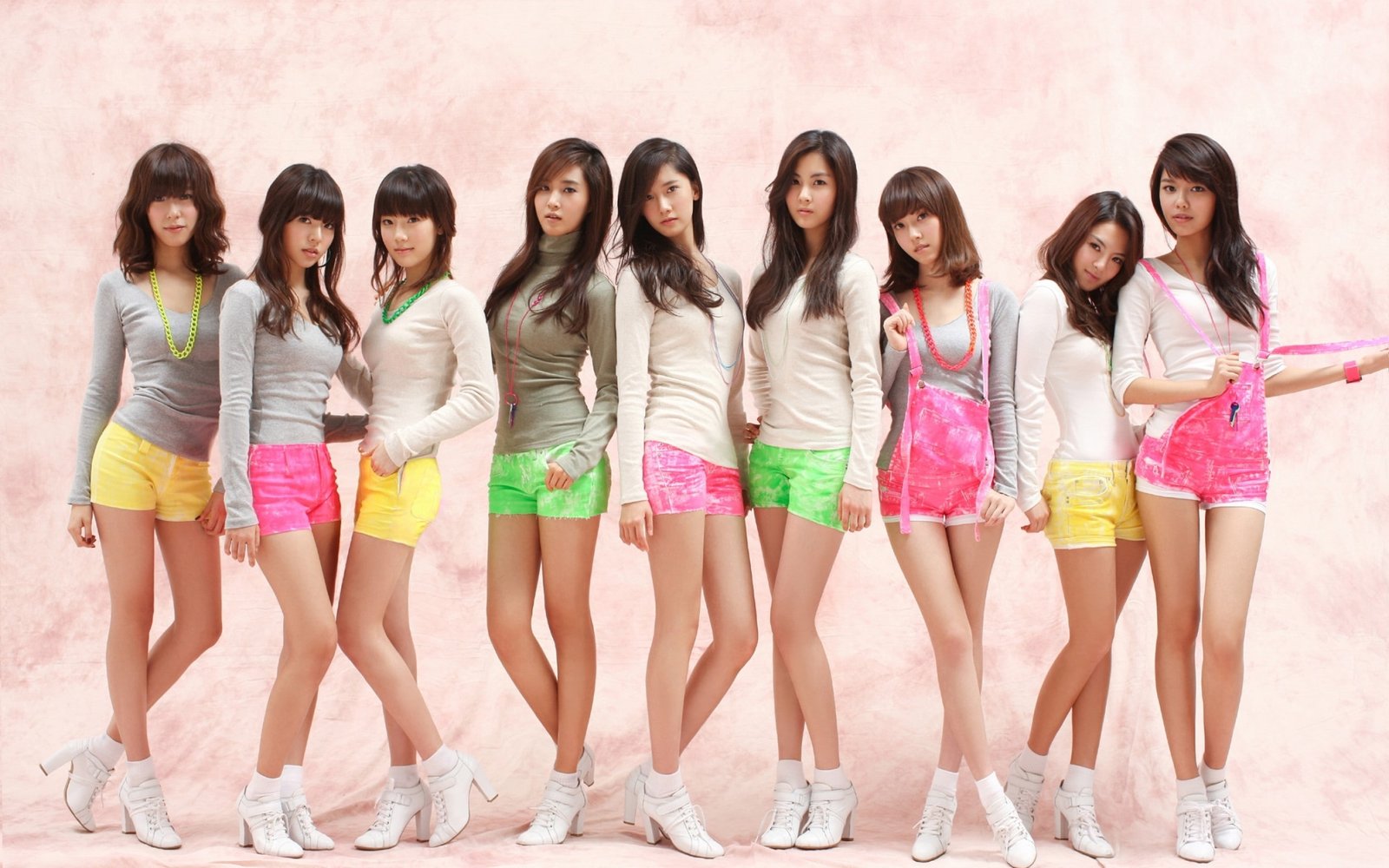 asians generation girls heels high korean models shorts 2k