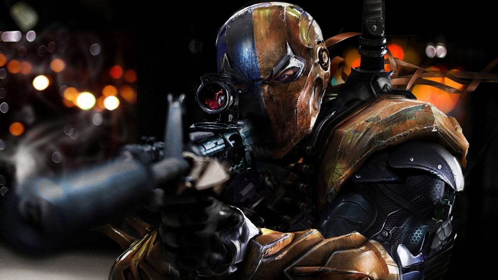 DC Deadshot digital wallpaper Deathstroke Batman Arkham Origins 2k 4k
