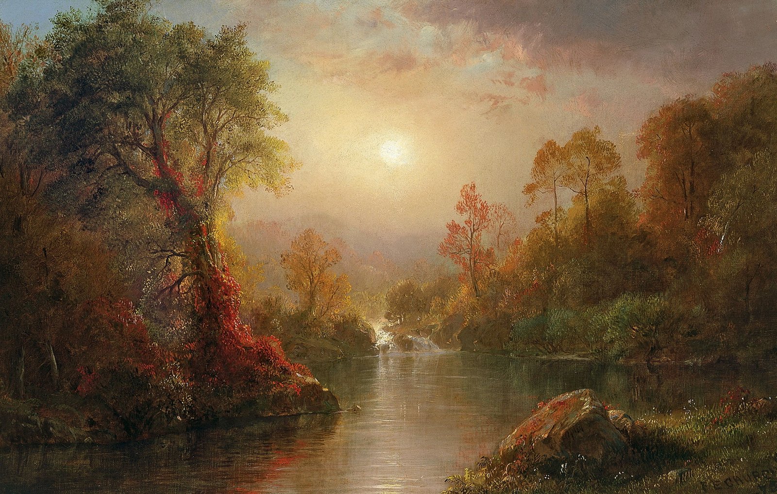 landscape nature picture Autumn Frederic Edwin Church 2k
