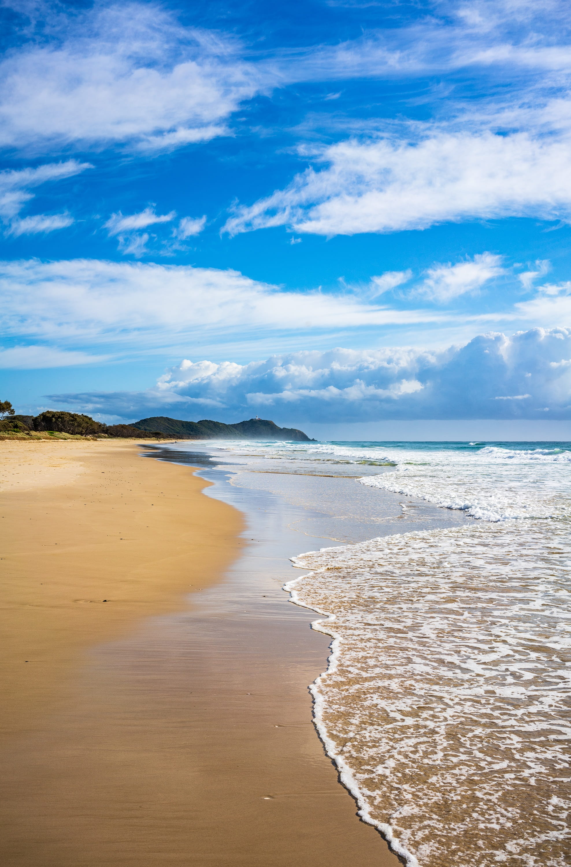 beach byron bay lighthouse cloud coastal by the sea bright 2k