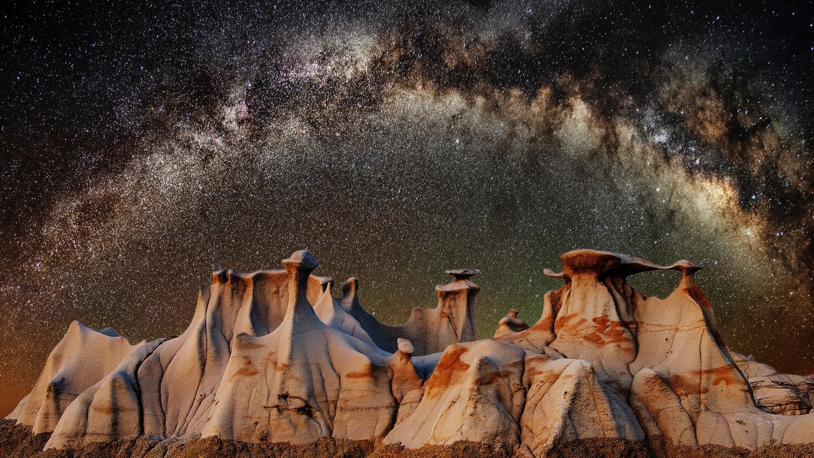 nature Milky Way stars landscape 2k