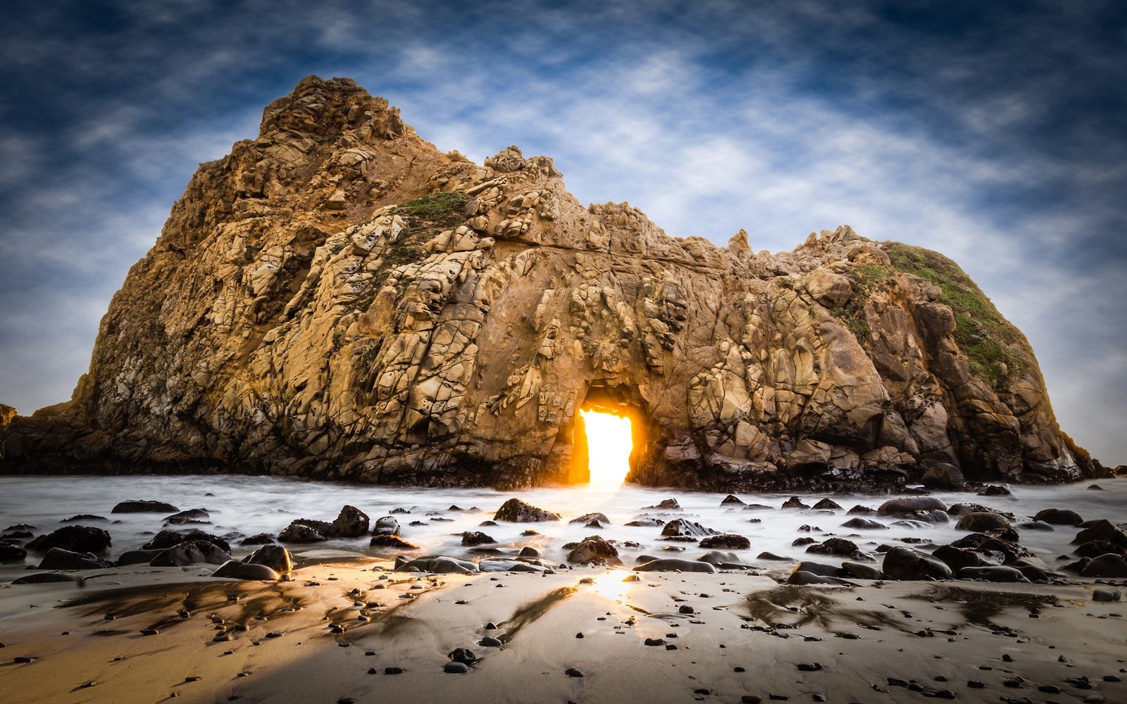 rock beach Pfeiffer Big Sur State Park California USA Beach 2k