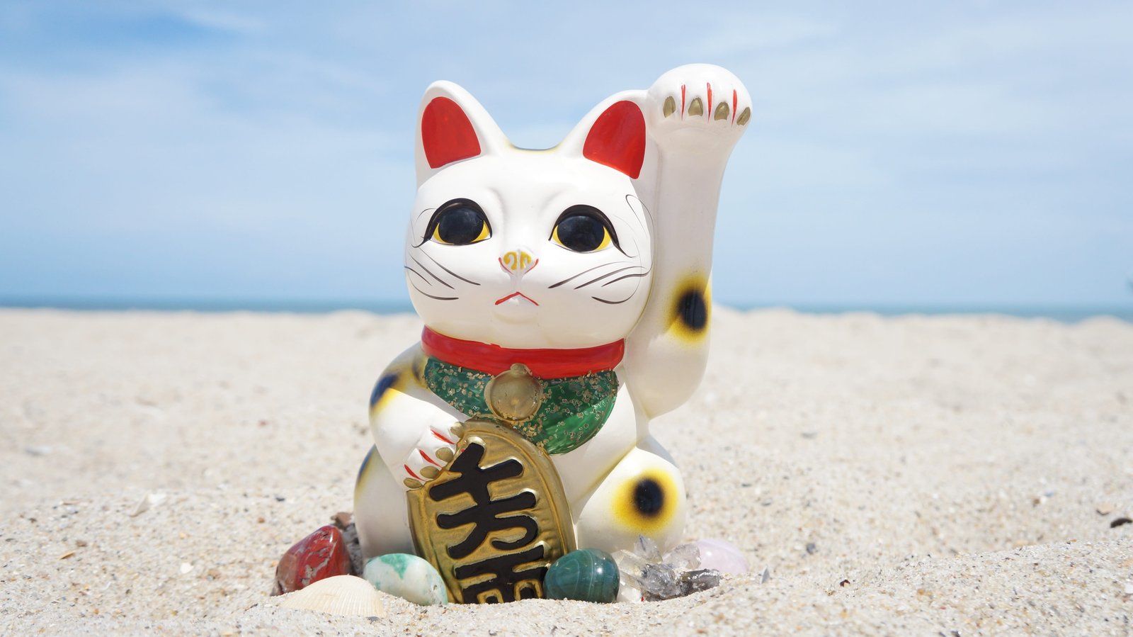 maneki neko feng shui cat symbol lucky japanese icon 2k 4k 5k