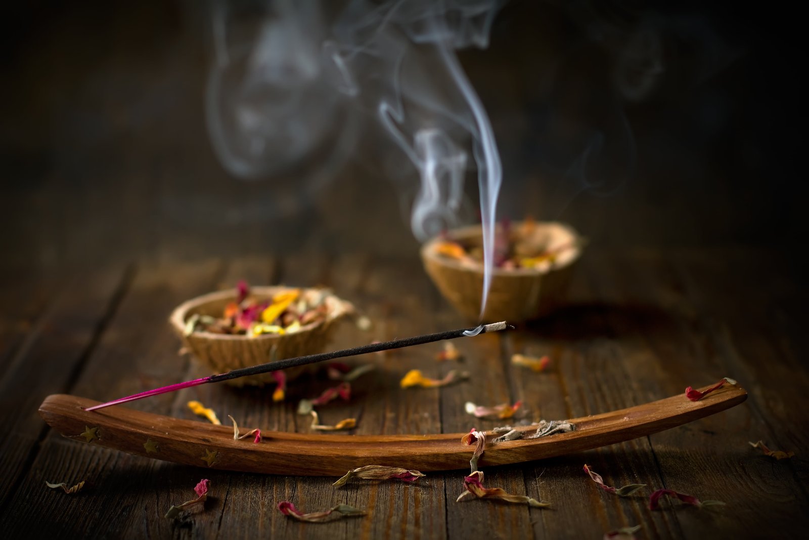 purple incense candle relaxing meditation calm natural light 2k 4k 5k