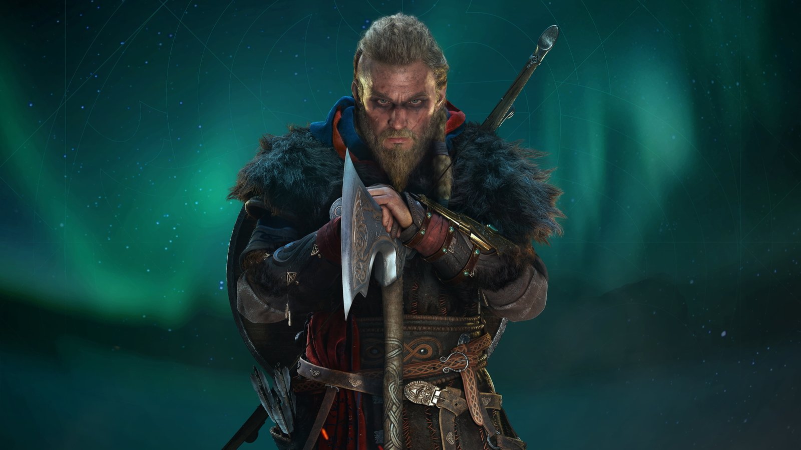 Assassin s Creed Valhalla viking Axe armor aurorae video games 2k 4k