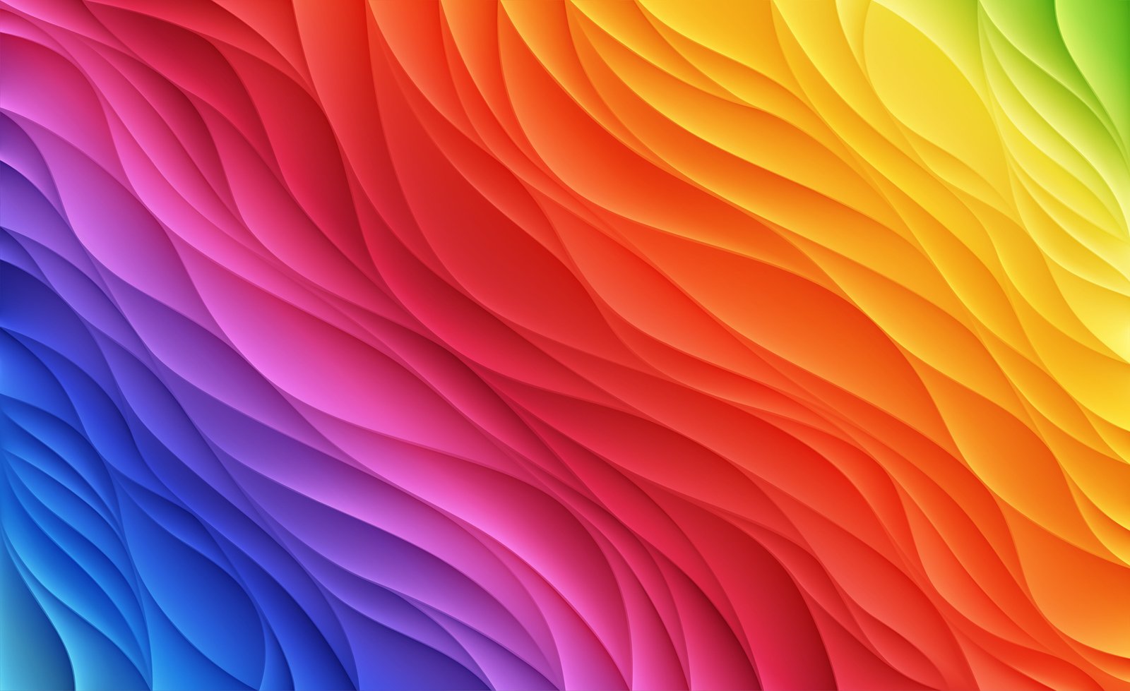 blue red yellow and green wavy wallpaper abstraction background 2k 4k 5k