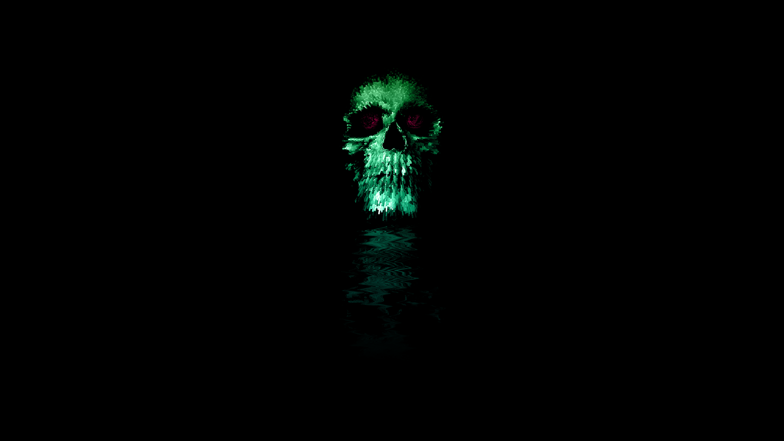 Skull 4k abstract mininal
