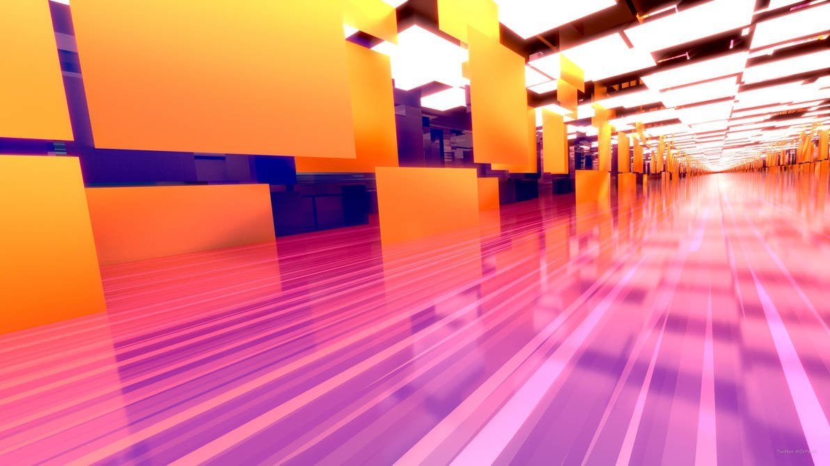 Pink orange and purple Tunnel art abstract digital abstractart