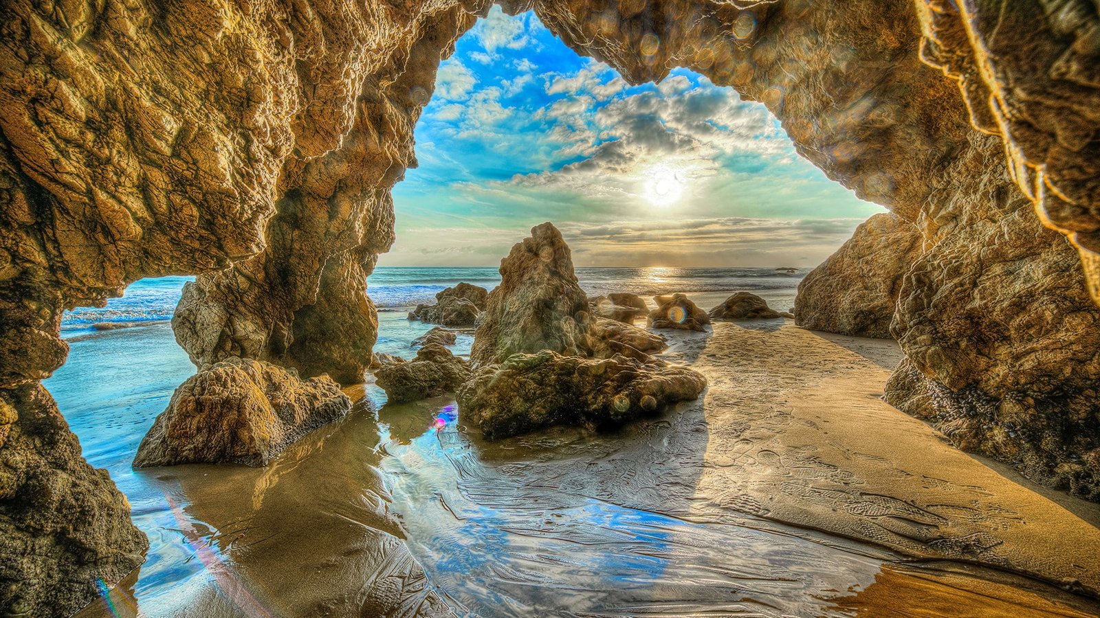 afternoon california malibu beach united states usa landscape 2k