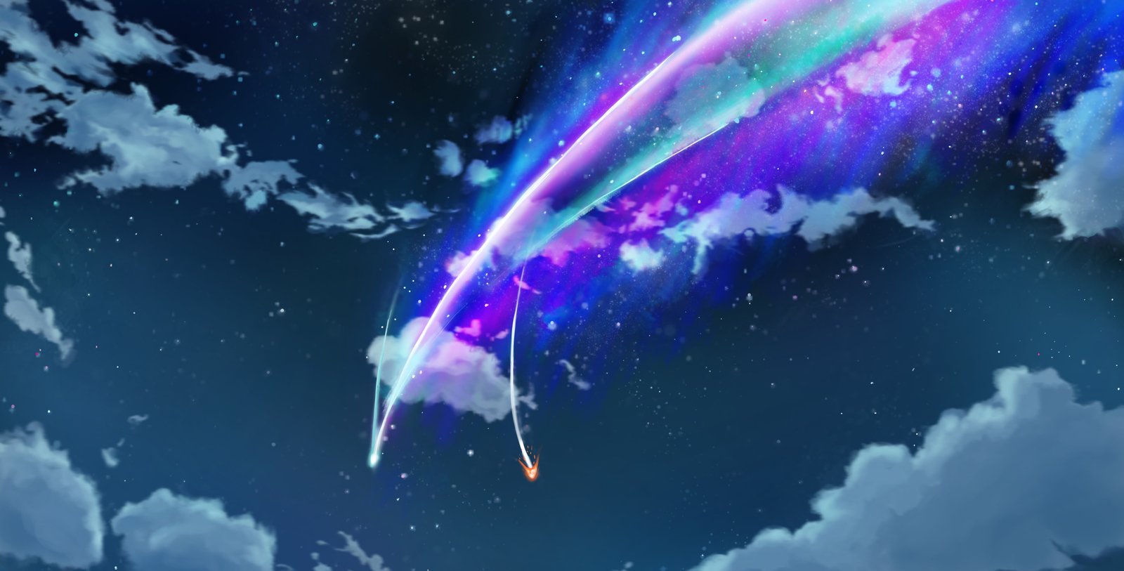 clouds photo Your Name meteor movie still Kimi no Na Wa night 2k 4k 5k