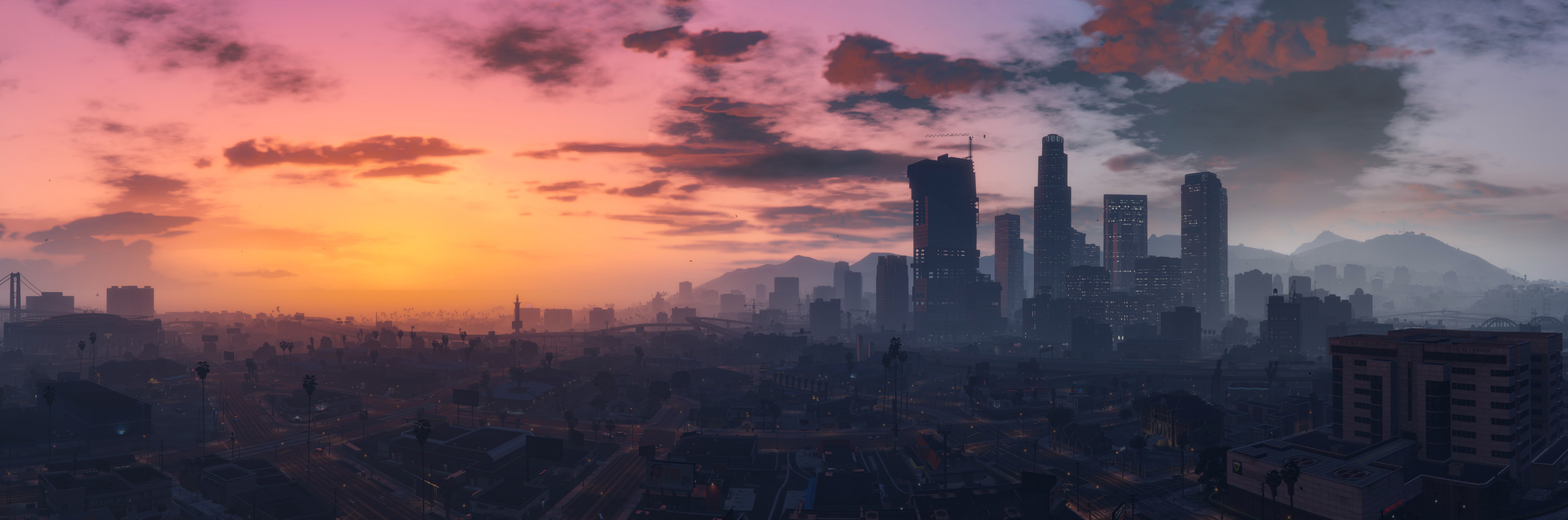 gray skyscrapers city game cloud Grand Theft Auto V GTA 2k 4k 5k
