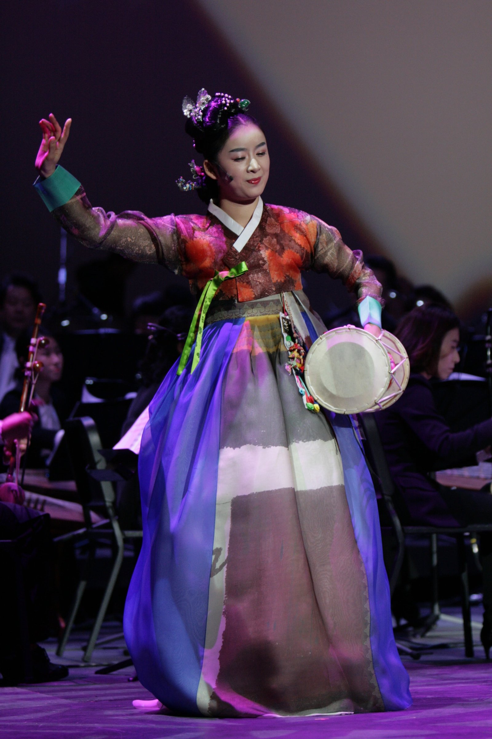 korean handy drum music player show dance traditional 2k